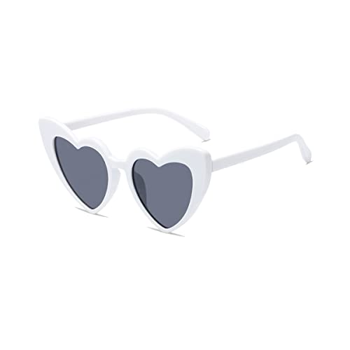 Herz Sonnenbrille Damen Herzbrille Herzen Sonnenbrillen Vintage Herzform Party Brille Katzenaugen Sonnenbrille für Damen Frauen