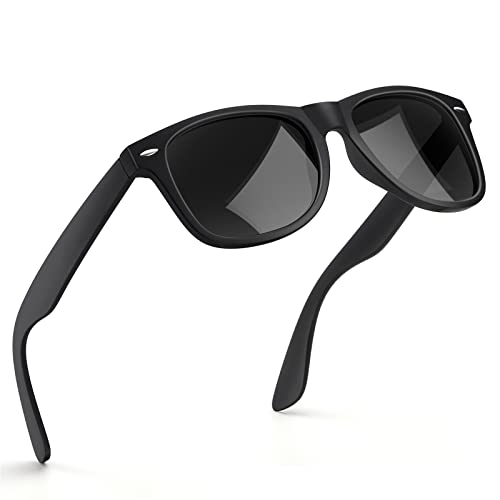 wearPro Sonnenbrille-Herren-Damen-Polarisiert-Rechteckig Unisex Retro Klassische Vintage Brille UV400 Schutz Classic Sunglasses Eckig für Fahren