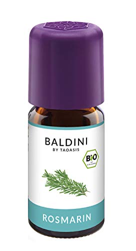 Baldini - Rosmarinöl BIO, 100% naturreines ätherisches BIO Rosmarin Öl, Bio Aroma, 5 ml