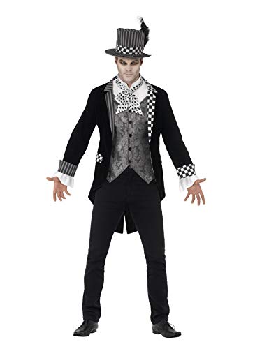 Smiffys Herren Kostüm dunkler Hutmacher Gentleman Halloween Karneval Gr.XL