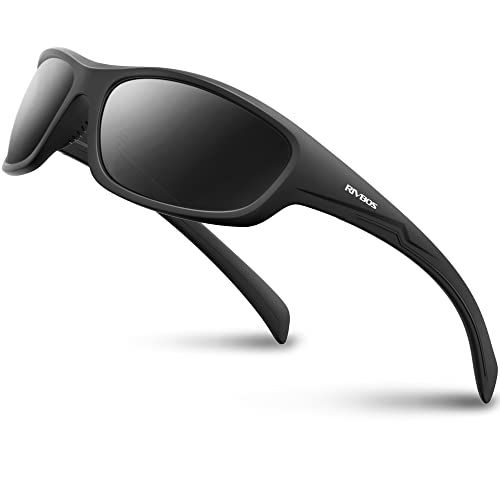 RIVBOS Sonnenbrillen Fahrradbrille Radsportbrillen Sportbrille für damen herren Polarisierte TR90 Superleichtes Unzerbrechlicher Rahmen UV400 Wandern Laufen Golfen und Fischen RB831