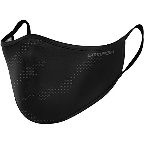 SMMASH Mundschutz Maske Wiederverwendbar, Hochwertiges Gesichtsmaske Waschbar, Multifunktional Trainingsmaske für Radfahren, Laufen, Staubschutzmaske für Damen, Herren, Größe S/M
