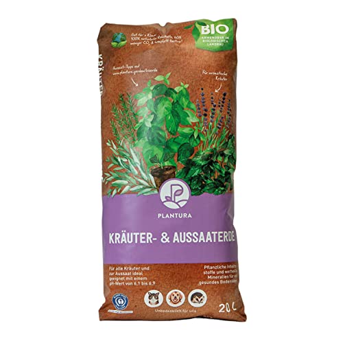 Plantura Bio-Kräuter- & Aussaaterde, torffrei & klimafreundlich, mit Perlite, 20 L
