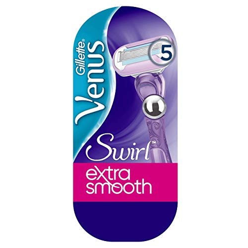 Gillette Venus Extra Smooth Swirl Rasierer Damen mit Feuchtigkeitsstreifen für Hautschutz, Damenrasierer + 1 Rasierklinge