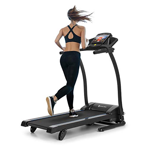 Capital Sports Pacemaker F100 Laufband - Treadmill mit 2,0 PS Motorleistung, Laufbahn mit 40x110 cm (BxL) Lauffläche, bis 12 km/h, 3-Level InclineSystem, geräuscharm, Tablethalterung, schwarz