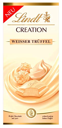 Lindt Schokolade Creation Weißer Trüffel | 150 g Tafel | Weiße Schokolade mit zart-schmelzendem Sahne-Trüffel | Schokoladentafel | Schokoladengeschenk
