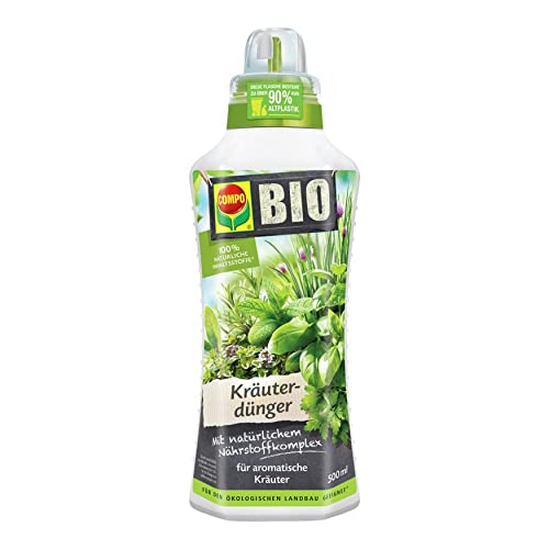 COMPO BIO Kräuterdünger für alle Gewürzpflanzen und Kräuter, Natürlicher flüssiger Spezial-Dünger, 500 ml