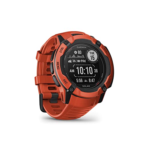 Garmin Instinct 2X Solar – GPS-Smartwatch mit unendlicher Akkulaufzeit im Smartwatch-Modus, über 40 Sport-Apps, Smart Notifications, Pay, Trainingszustand, Fitnessalter, Schlafanalyse UVM.