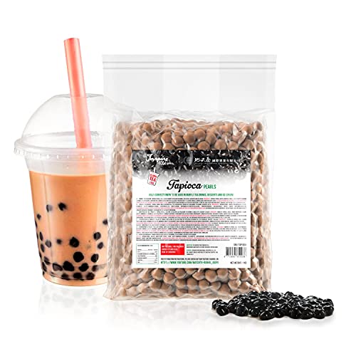 Inspire Food Echte Tapioka-Perlen für Bubble Tea – 1 kg | Tapioka Boba-Kugeln für Boba-Milchtee | Perfekt für Boba-Milchtee, Eiskaffee, Eistee, Slush, gemischte Fruchtgetränke