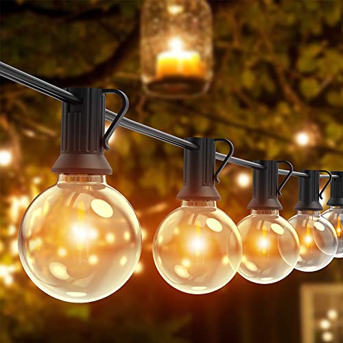 Romwish Lichterkette Glühbirnen, 12M LED Außen Mit 18+2 G40 Birnen, IP44 Wasserdicht Außen für Garten, Terrasse, Hochzeiten, Party