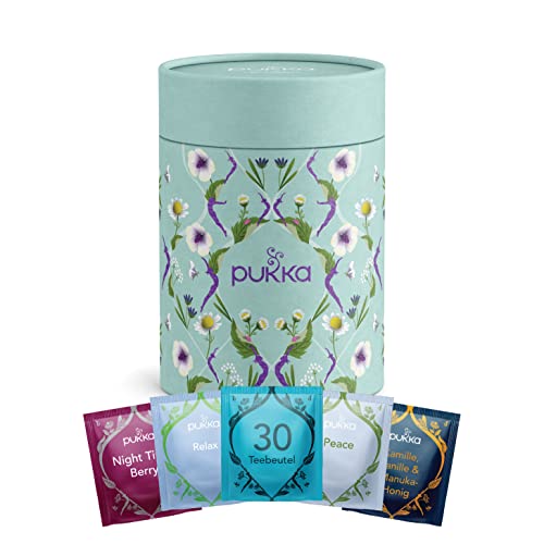Pukka Bio-Tee Seelenzauber Geschenkdose Bio Umweltfreundliches Geschenk 5 Tee-Varianten 30 Teebeutel