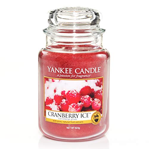 Yankee Candle Duftkerze im Glas (groß) | Cranberry Ice | Brenndauer bis zu 150 Stunden