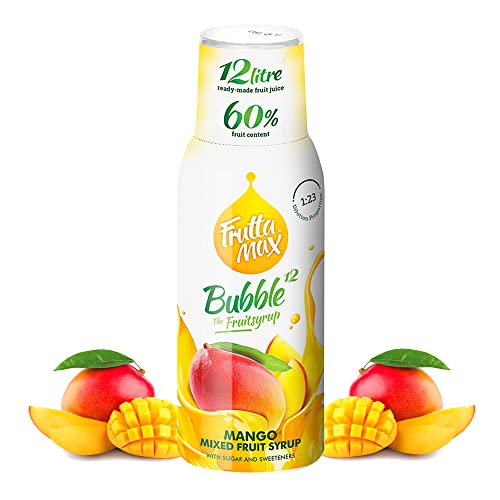 FruttaMax Mango Getränkesirup Frucht-sirup Konzentrat | weniger Zucker | mit 60% Fruchtanteil | 500ml