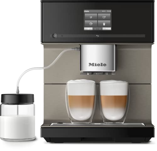 Miele CM 7550 CoffeePassion Kaffeevollautomat - Aktion: Edelstahl-Isolierkanne & 3kg Kaffee im Wert von 218 Euro geschenkt - WLAN-fähig, automatische Entkalkung, OneTouch for Two - Obsidianschwarz