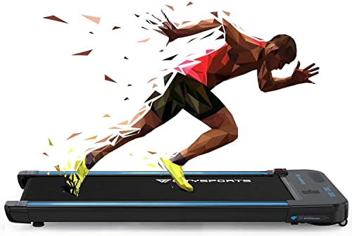 CITYSPORTS Laufband, 440W Motor, eingebaute Bluetooth-Lautsprecher, einstellbare Geschwindigkeit 1-6KM, LCD-Bildschirm und Kalorienzähler, ultradünn und geräuschlos, für Heim/Büro