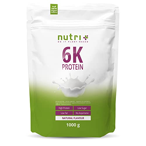 PROTEIN PULVER Neutral 1kg - 85% Eiweiß - aus Deutschland - zuckerfrei + fettfrei - Nutri-Plus Proteinpulver ohne Süßstoff & Laktose - ideal zum Backen - 1000g Natural Flavour
