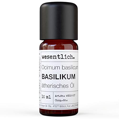 Basilikumöl ätherisch von wesentlich. - 100% naturrein aus der Glasflasche (10ml)