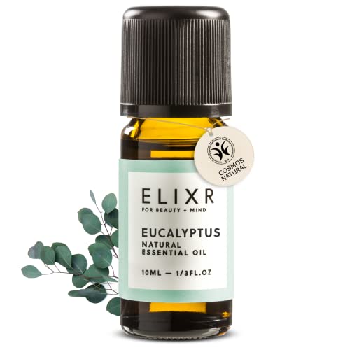 ELIXR – Eukalyptusöl zur Raumbeduftung & für Aromatherapie – 100% naturreines ätherisches Öl aus Eukalyptus-Blättern mit intensivem Duft – zertifizierte Naturkosmetik aus Deutschland (10 ml)