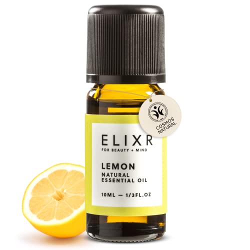 ELIXR – Zitronenöl zur Raumbeduftung, für Aromatherapie & als Massageöl – 100% naturreines ätherisches Öl aus schonend gepressten Zitronen – zertifizierte Naturkosmetik aus Deutschland (10 ml)