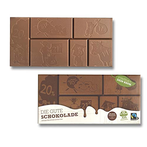 Die Gute Schokolade 14 Tafeln Schokoladentafel Fairtrade Großpackung ( 14 x 100g )