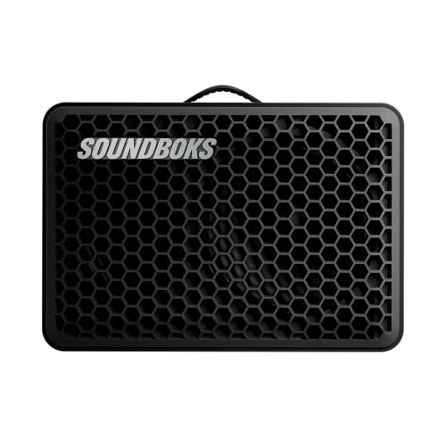 SOUNDBOKS Go - Portable Bluetooth Lautsprecher - Outdoor Box, Wasserabweisend und Robust (40 Stunden Laufzeit, Akku wechselbar, Pairing Funktion)