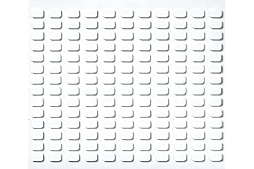 Rayher 3391000 3D-Klebeplättchen, 6,5 x 6,5 x 2 mm, Platte à 154 Klebepads, quadratisch, beidseitig klebend