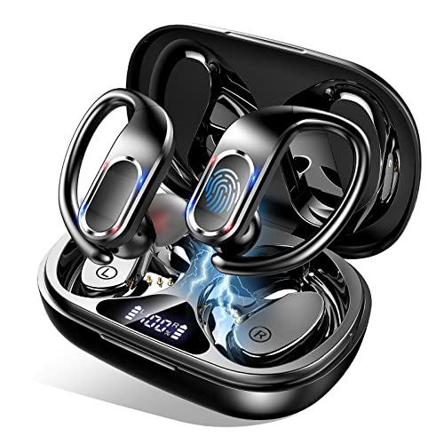 Bluetooth Kopfhörer Sport In Ear Kopfhörer Kabellos Bluetooth 5.3 mit HD Mic, 2023 Neue Kabellose Sportkopfhörer Comfort Fit, Wireless Earbud IP7 Wasserdicht, Lauf Ohrhörer 56H Tiefer Bass/LED Ladebox