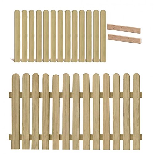 Gartenpirat Holzpaket für Lattenzaun Lärche 180x90 mit 13 Zaunlatten 2 Riegel