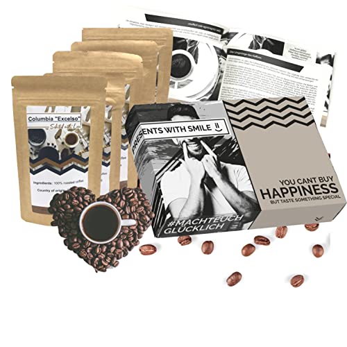 [ Boxiland ] Kaffee Geschenkset Kaffee Geschenkbox ganze Bohnen | 5 x 60g Kaffee Weltreise Geschenkidee für Frauen | Geschenke für Frauen Geschenke für Männer