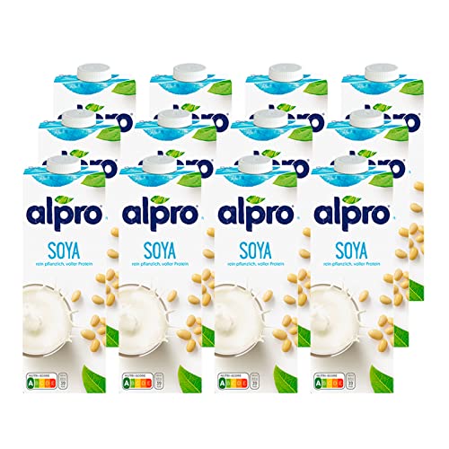 Alpro Sojadrink Original mit Calcium Natur Pflanzlicher Drink Vegan 12x1L