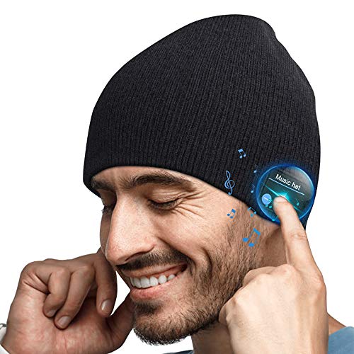 Kreative Geschenke für Männer Bluetooth Mütze - Wichtelgeschenk Ideen für Männer Papa Herren Geschenke Weihnachten, Elektronik Technik Gadgets Geschenke für Teenager Jungs Bruder Mütze mit Kopfhörer