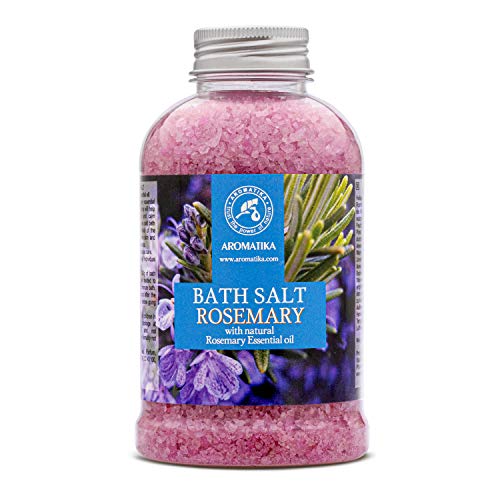 Rosmarin Salz 600g - Meersalz mit 100% Natürlichem Ätherischen Rosmarin Öl - Mineralsalz Badezusatz - Badesalz für Körperpflege - Schönheit - Entspannung - Aromatherapie -