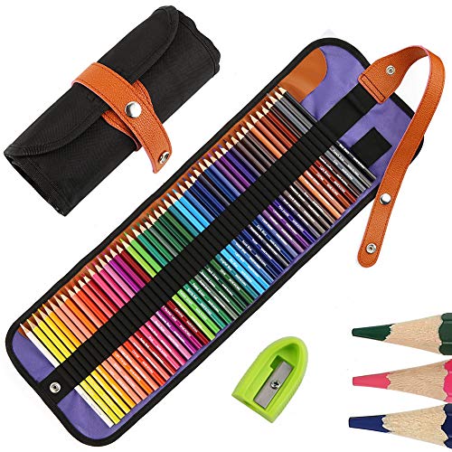 Nakeey 50 Buntstifte Set, Zeichnen Bleistifte Art Set für professionelle Farbmischung Malen und Skizzen, Holzfarbstifte perfekt für Erwachsene Schüler Kinder Malbücher
