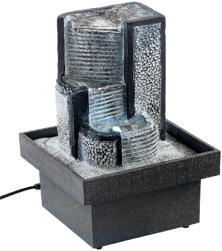 infactory Zimmerbrunnen 'Felsenquelle' mit Pumpe und LED