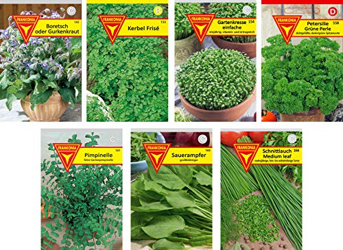 Frankonia-Samen / Kräuter / Samen-Sortiment / 7 Sorten / Grüne Soße Mix / die berühmte Frankfurter Grüne Soße zum Selbermachen, 1 Stück (1er Pack)