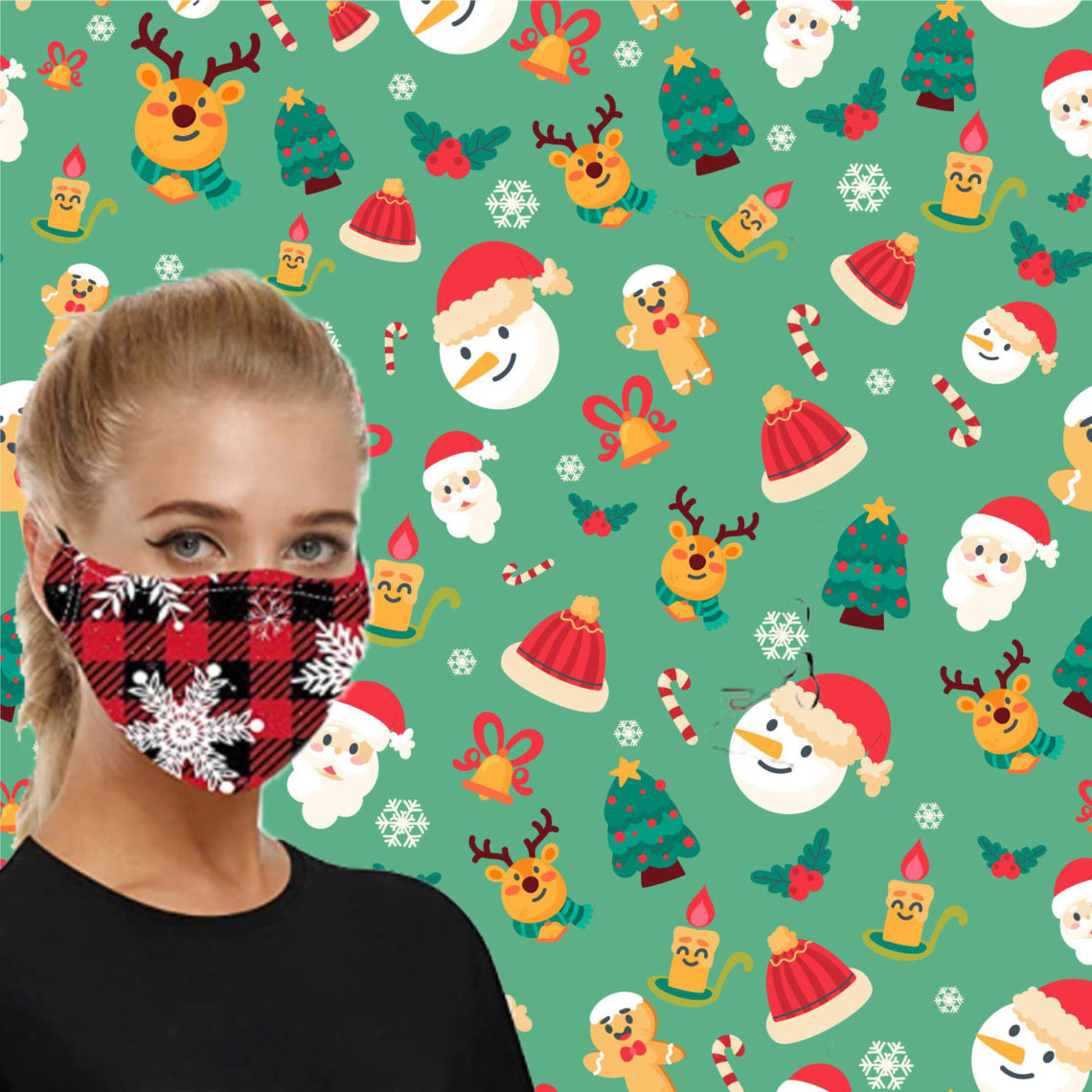 mundschutz weihnachten 2020